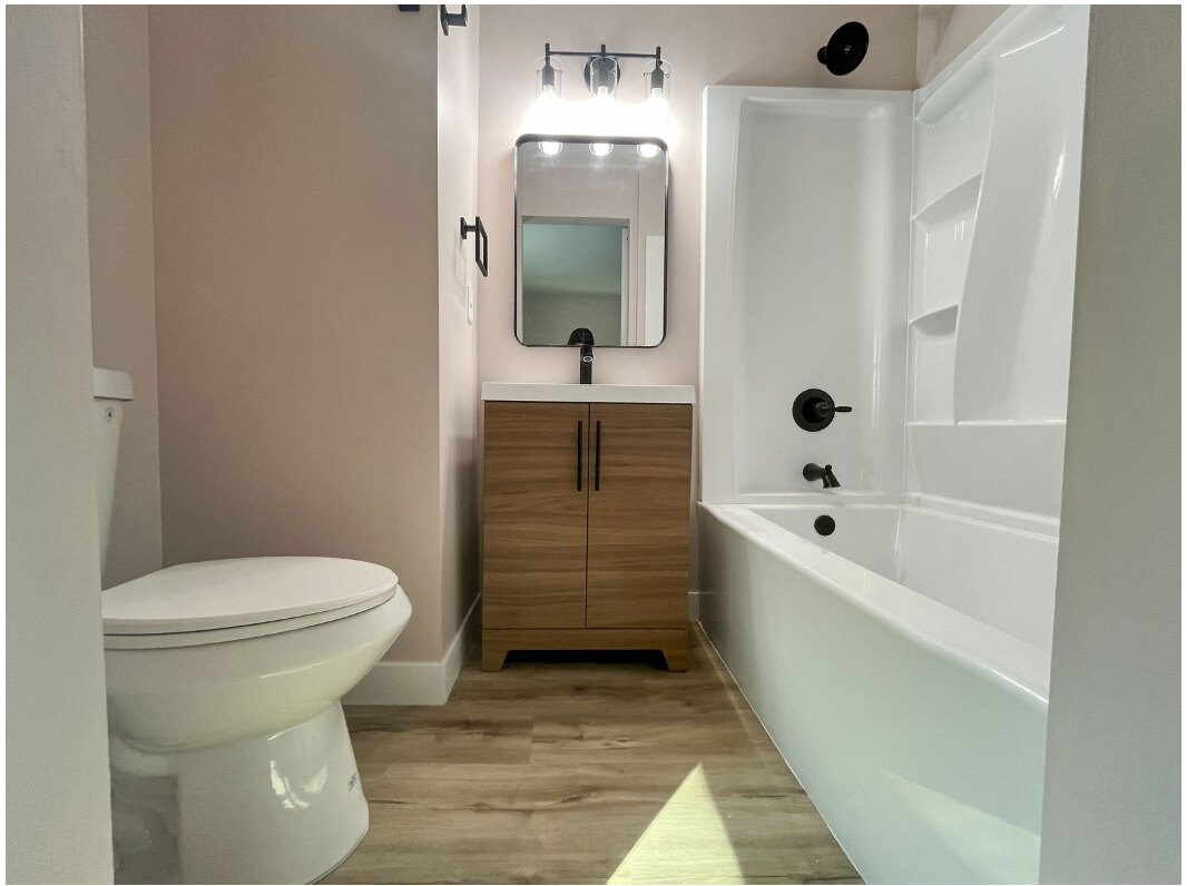 Completed full bathroom after renovation